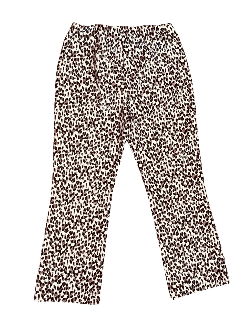 Tuckernuck Women’s Sz L Leopard Crop Flare Pants Ashford Pull On - Picture 7 of 15
